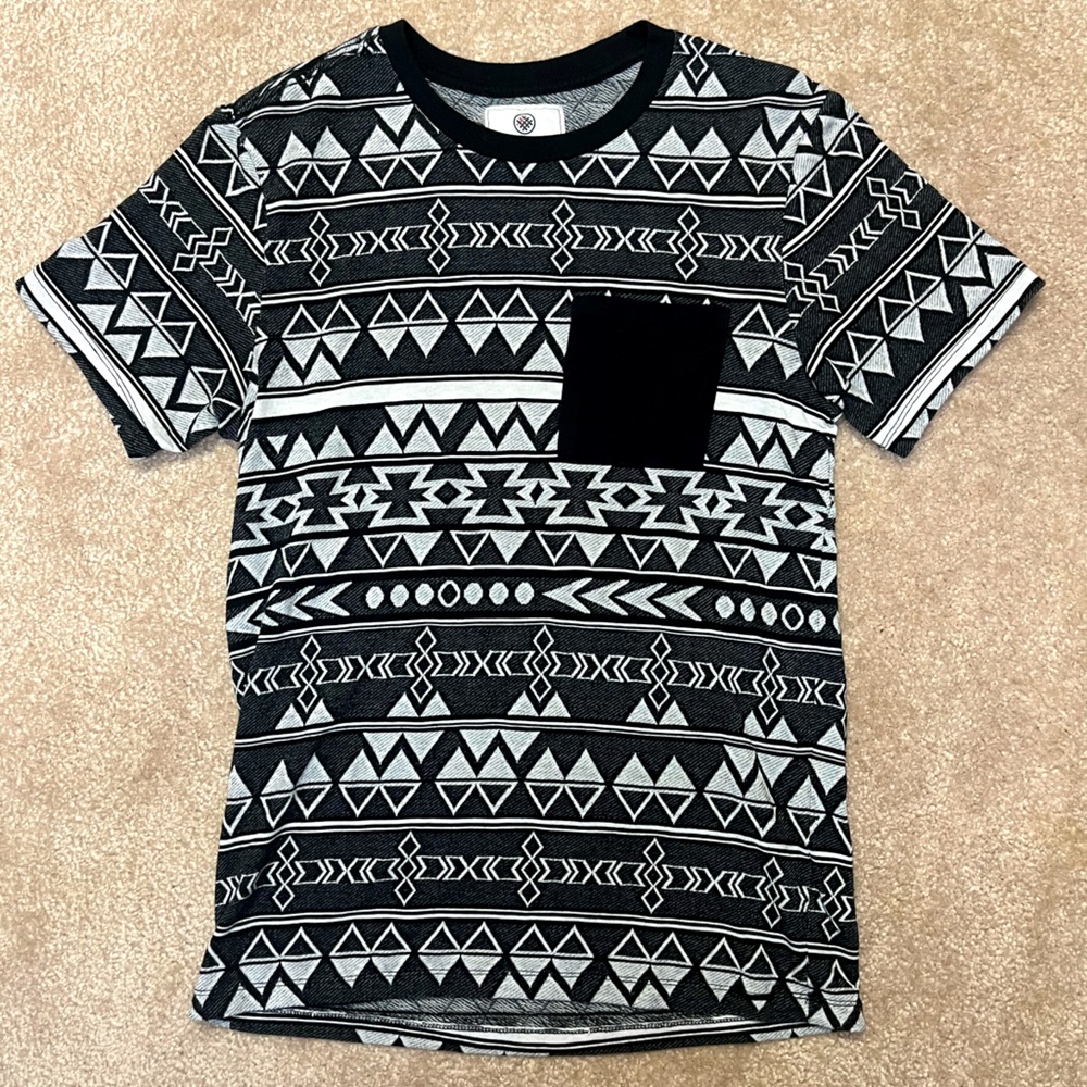 Retro Patterned Pocket Shirt